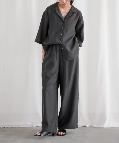 for/c(フォーシー)の「セルロースシアーシャツ【サスティナブル】(シャツ/ブラウス・レディース・チャコール/ライトベージュ・L/M)」の12枚目の写真