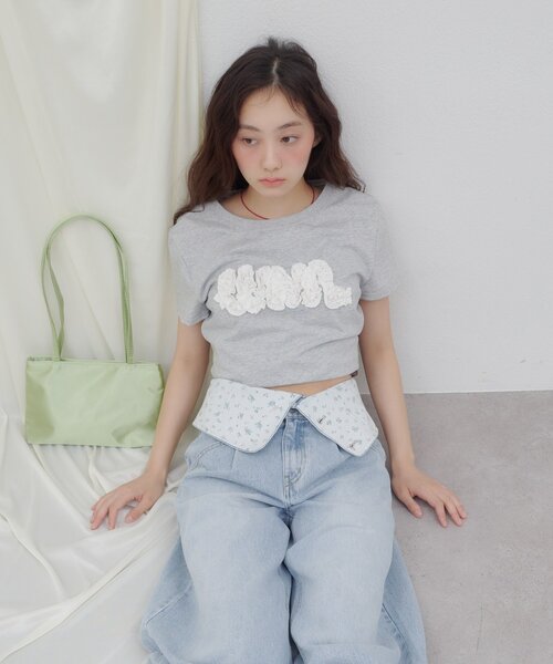DISCOAT(ディスコート)の「【umm./AW先行予約】ウエスト折り返しワイドデニムパンツ(その他パンツ・レディース・サックスブルー・SMALL/MEDIUM)」の8枚目の写真