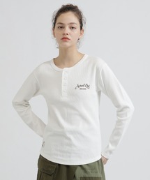 HONEYCOMB WAFFLE HENLEY T-SHIRT