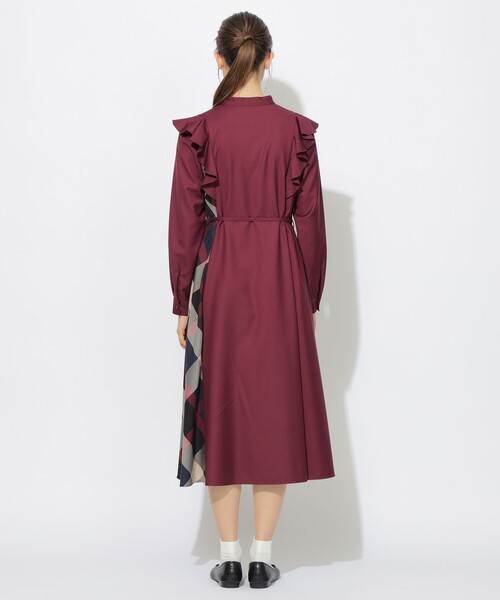 CB CRESTBRIDGE（シービークレストブリッジ）の「ラッフルシャツワンピース（ワンピース・レディース・ダークネイビー/ベージュ/レッド系その他4・M/S）」の13枚目の写真