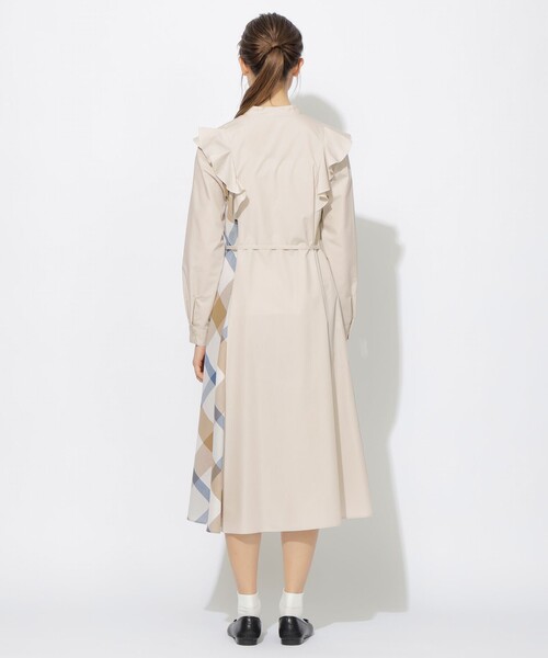 CB CRESTBRIDGE（シービークレストブリッジ）の「ラッフルシャツワンピース（ワンピース・レディース・ダークネイビー/ベージュ/レッド系その他4・M/S）」の11枚目の写真