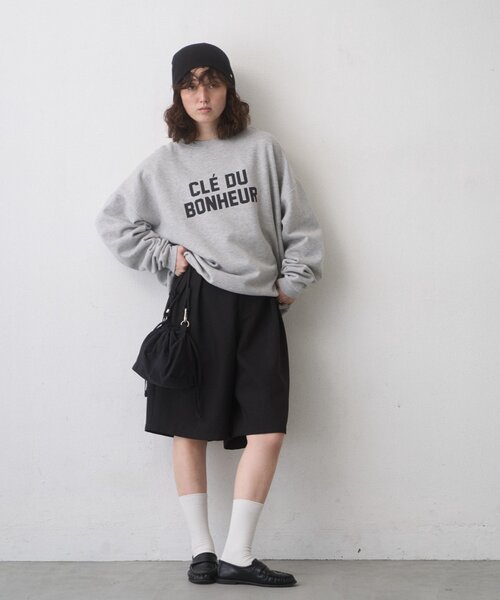 CIAOPANIC TYPY(チャオパニックティピー)の「【WEB限定】CLE'DUビッグシルエット裏起毛ロゴスウェッ(スウェット・レディース・ネイビー/グレー/チャコールグレー・MEDIUM/LARGE)」の4枚目の写真
