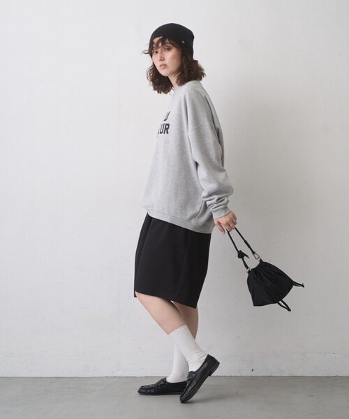 CIAOPANIC TYPY(チャオパニックティピー)の「【WEB限定】CLE'DUビッグシルエット裏起毛ロゴスウェッ(スウェット・レディース・ネイビー/グレー/チャコールグレー・MEDIUM/LARGE)」の10枚目の写真