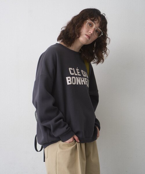 CIAOPANIC TYPY(チャオパニックティピー)の「【WEB限定】CLE'DUビッグシルエット裏起毛ロゴスウェッ(スウェット・レディース・ネイビー/グレー/チャコールグレー・MEDIUM/LARGE)」の12枚目の写真