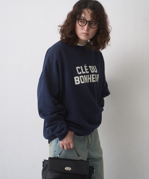 CIAOPANIC TYPY(チャオパニックティピー)の「【WEB限定】CLE'DUビッグシルエット裏起毛ロゴスウェッ(スウェット・レディース・ネイビー/グレー/チャコールグレー・MEDIUM/LARGE)」の18枚目の写真