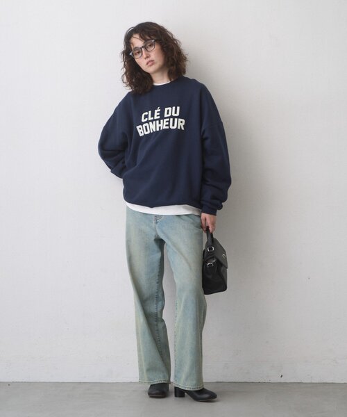 CIAOPANIC TYPY(チャオパニックティピー)の「【WEB限定】CLE'DUビッグシルエット裏起毛ロゴスウェッ(スウェット・レディース・ネイビー/グレー/チャコールグレー・MEDIUM/LARGE)」の21枚目の写真