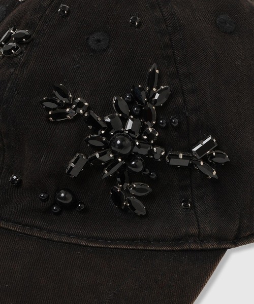 THINGS THAT MATTER(シングス ザット マター)の「WASHED BIJOUX CAP / ウォッシュド ビジュー キャップ(キャップ・レディース・ブラック・FREE)」の6枚目の写真