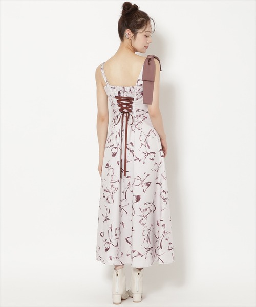 WILLSELECTION(ウィルセレクション)の「リボンプリントアシメショルダーキャミワンピース(ワンピース・レディース・ブラウン/ピンク・FREE)」の17枚目の写真