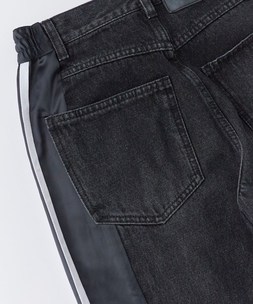 Chick(チック)の「adidas/アディダス ORI DENIM FIREBIRD TP バギーフィット レーシング デニムパンツ 2026年 夏 夏服 秋服(デニムパンツ・レディース・ブラック・XS)」の12枚目の写真