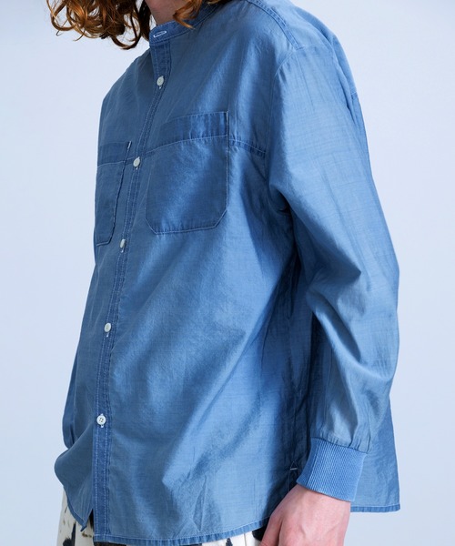 Revo.(レボ)の「Revo. INDIGO 染めナイロン ケミカルウォッシュ リブシャツ(シャツ/ブラウス・メンズ・ブルー/インディゴブルー・1/2)」の20枚目の写真