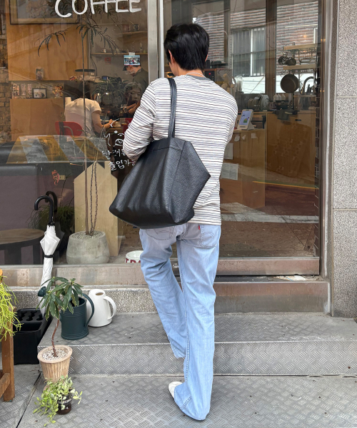 MINDBRIDGE(マインドブリッジ)の「コットン100%ストライプサロペット長袖Tシャツ(Tシャツ/カットソー・メンズ・オートミール・100/105/110/95)」の6枚目の写真