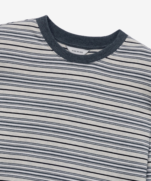 MINDBRIDGE(マインドブリッジ)の「コットン100%ストライプサロペット長袖Tシャツ(Tシャツ/カットソー・メンズ・オートミール・100/105/110/95)」の11枚目の写真