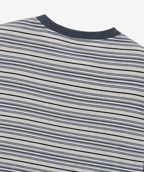 MINDBRIDGE(マインドブリッジ)の「コットン100%ストライプサロペット長袖Tシャツ(Tシャツ/カットソー・メンズ・オートミール・100/105/110/95)」の12枚目の写真