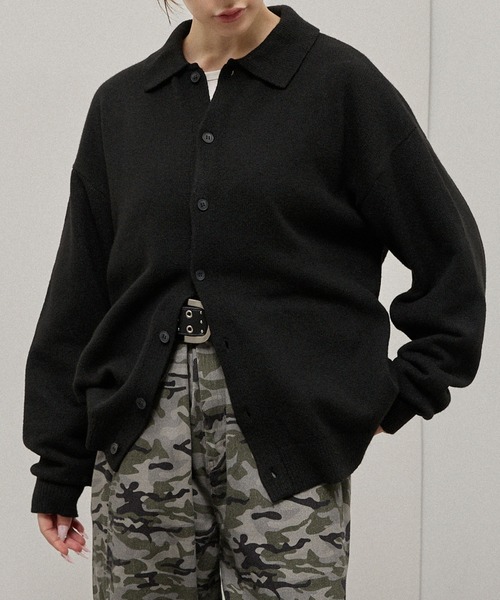 Alfred Alex(アルフレッドアレックス)の「【Alfred Alex】Mix Yarn Knit Shirt Cardigan / ルーズシルエット ミックスヤーン ニットシャツカーディガン(カーディガン/ボレロ・メンズ・スミクロ/ブラウン系/ブルー系/レッド系/チャコール・M/L)」の20枚目の写真