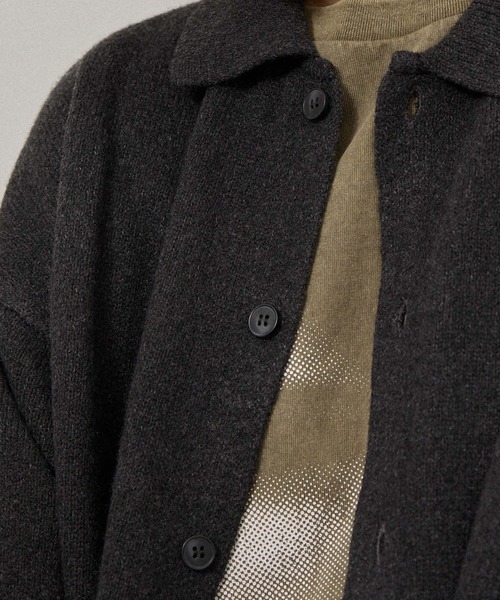Alfred Alex(アルフレッドアレックス)の「【Alfred Alex】Mix Yarn Knit Shirt Cardigan / ルーズシルエット ミックスヤーン ニットシャツカーディガン(カーディガン/ボレロ・メンズ・スミクロ/ブラウン系/ブルー系/レッド系/チャコール・M/L)」の18枚目の写真