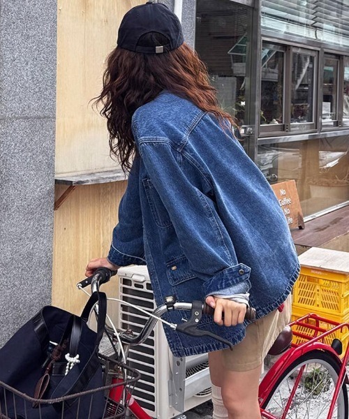 semplice（センプリチェ）の「デニムジャケット【韓国ファッション】（デニムジャケット・レディース・ブルー・F）」の12枚目の写真