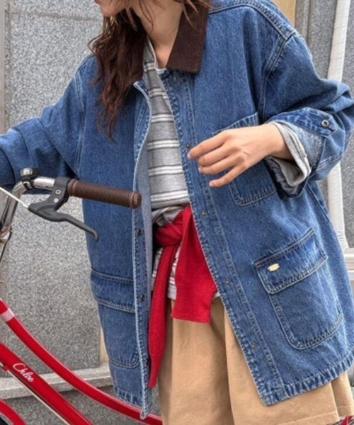 semplice（センプリチェ）の「デニムジャケット【韓国ファッション】（デニムジャケット・レディース・ブルー・F）」の2枚目の写真