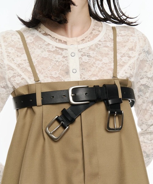 POOLDE(プールデ)の「Double Take Belt Narrow(ベルト・レディース・ブラック・FREE)」の10枚目の写真