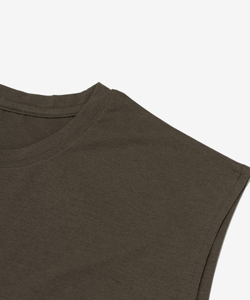CARGOBROS（カーゴブロス）の「ヴィンテージサークルロゴドライフィットスリーブレス（カーキ）（Tシャツ/カットソー・メンズ・その他・X-LARGE/2XL）」の3枚目の写真