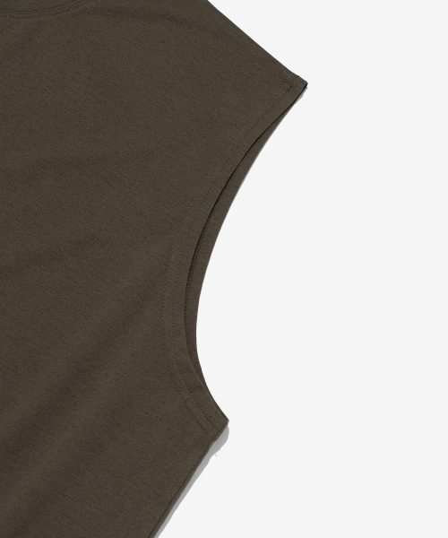 CARGOBROS（カーゴブロス）の「ヴィンテージサークルロゴドライフィットスリーブレス（カーキ）（Tシャツ/カットソー・メンズ・その他・X-LARGE/2XL）」の4枚目の写真