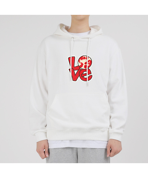 WHYN(ワイエヌ)の「レッドアースラブ フードパーカー G01BRD_WIX11270(パーカー・メンズ・ブラック/ネイビー/グレー/ホワイト/チャコール・X-LARGE/MEDIUM/2XL/LARGE/4XL/3XL)」の2枚目の写真