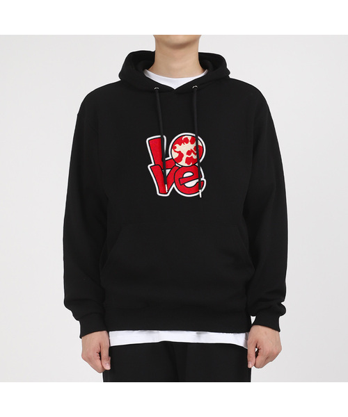 WHYN(ワイエヌ)の「レッドアースラブ フードパーカー G01BRD_WIX11270(パーカー・メンズ・ブラック/ネイビー/グレー/ホワイト/チャコール・X-LARGE/MEDIUM/2XL/LARGE/4XL/3XL)」の3枚目の写真