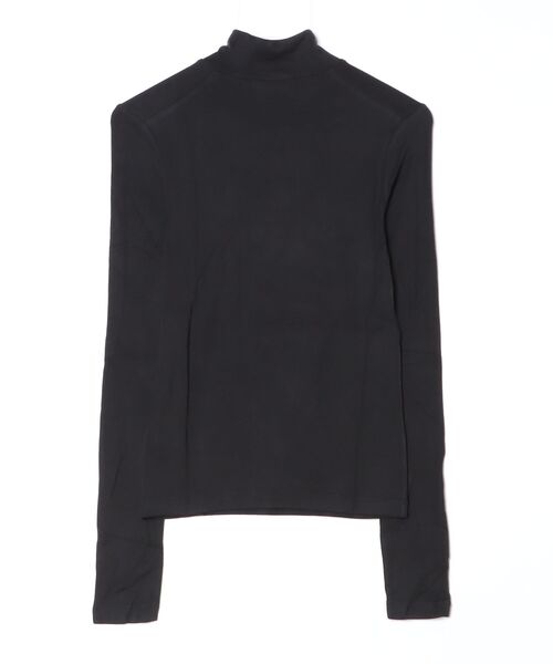 TOMMY HILFIGER(トミーヒルフィガー)の「ソフト スリム モックネック ニットトップス(ニット/セーター・レディース・グレー/ブラック・MEDIUM/X-SMALL/SMALL)」の3枚目の写真