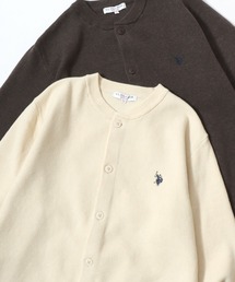 U.S. POLO ASSN./ユーエスポロアッスン ミドルゲージニット ロゴ ワンポイント刺繍 カーディガン/レディース メンズ