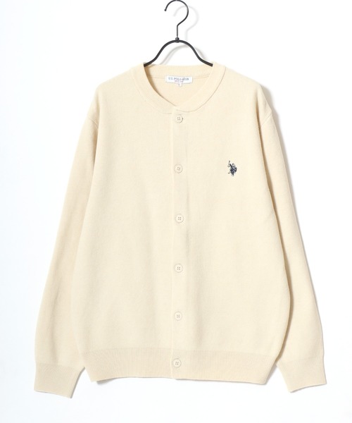 U.S. POLO ASSN.（ユーエスポロアッスン）の「U.S. POLO ASSN./ユーエスポロアッスン ミドルゲージニット ロゴ ワンポイント刺繍 カーディガン/レディース メンズ（カーディガン/ボレロ・メンズ・グレー/ネイビー/アイボリー/モカ/ブラック・M/L/LL）」の21枚目の写真