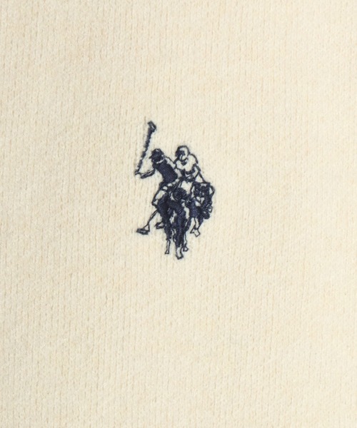 U.S. POLO ASSN.（ユーエスポロアッスン）の「U.S. POLO ASSN./ユーエスポロアッスン ミドルゲージニット ロゴ ワンポイント刺繍 カーディガン/レディース メンズ（カーディガン/ボレロ・メンズ・グレー/ネイビー/アイボリー/モカ/ブラック・M/L/LL）」の20枚目の写真