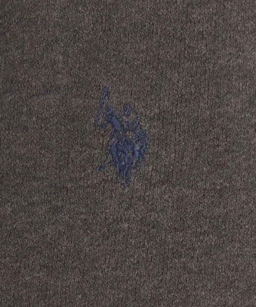 U.S. POLO ASSN.（ユーエスポロアッスン）の「U.S. POLO ASSN./ユーエスポロアッスン ミドルゲージニット ロゴ ワンポイント刺繍 カーディガン/レディース メンズ（カーディガン/ボレロ・メンズ・グレー/ネイビー/アイボリー/モカ/ブラック・M/L/LL）」の13枚目の写真
