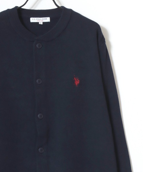 U.S. POLO ASSN.（ユーエスポロアッスン）の「U.S. POLO ASSN./ユーエスポロアッスン ミドルゲージニット ロゴ ワンポイント刺繍 カーディガン/レディース メンズ（カーディガン/ボレロ・メンズ・グレー/ネイビー/アイボリー/モカ/ブラック・M/L/LL）」の10枚目の写真