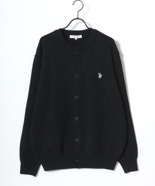 U.S. POLO ASSN.（ユーエスポロアッスン）の「U.S. POLO ASSN./ユーエスポロアッスン ミドルゲージニット ロゴ ワンポイント刺繍 カーディガン/レディース メンズ（カーディガン/ボレロ・メンズ・グレー/ネイビー/アイボリー/モカ/ブラック・M/L/LL）」の22枚目の写真