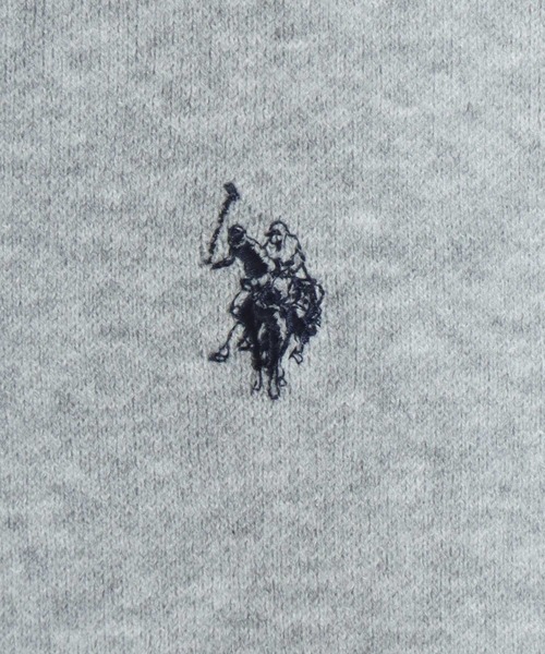 U.S. POLO ASSN.（ユーエスポロアッスン）の「U.S. POLO ASSN./ユーエスポロアッスン ミドルゲージニット ロゴ ワンポイント刺繍 カーディガン/レディース メンズ（カーディガン/ボレロ・メンズ・グレー/ネイビー/アイボリー/モカ/ブラック・M/L/LL）」の12枚目の写真