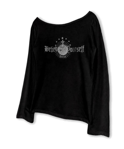 DAMISH(ダミシュ)の「ソブリンオブレタリングロングスリーブ_ブラック(Tシャツ/カットソー・レディース・ブラック・FREE)」の2枚目の写真