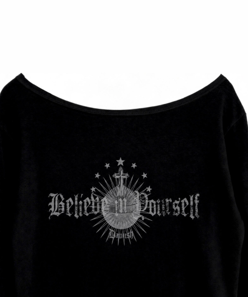 DAMISH(ダミシュ)の「ソブリンオブレタリングロングスリーブ_ブラック(Tシャツ/カットソー・レディース・ブラック・FREE)」の5枚目の写真