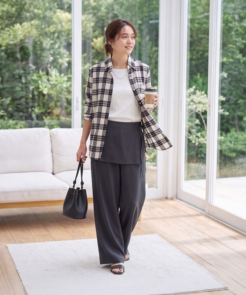 STYLE DELI(スタイルデリ)の「コントラストチェック柄シャツ(シャツ/ブラウス・レディース・ブラックミックス・FREE)」の17枚目の写真