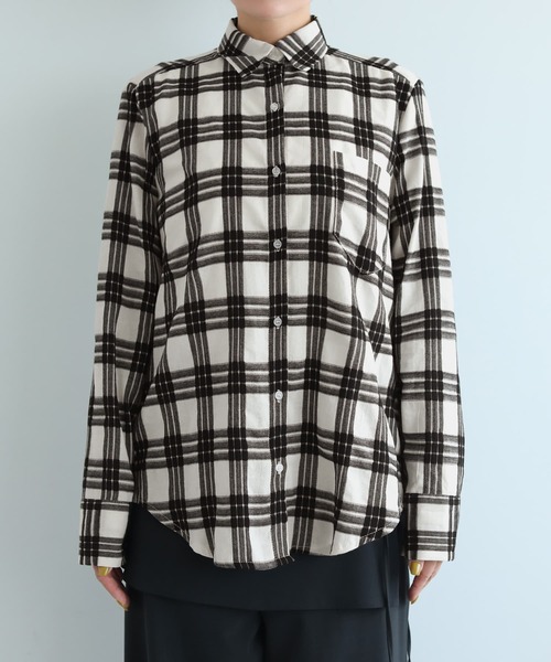 STYLE DELI(スタイルデリ)の「コントラストチェック柄シャツ(シャツ/ブラウス・レディース・ブラックミックス・FREE)」の14枚目の写真