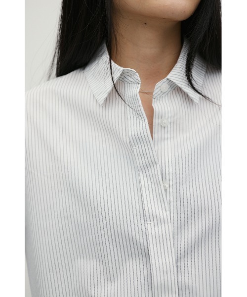 STYLEMIXER(スタイルミキサー)の「ストライプワイドカフオーバーシャツ(シャツ/ブラウス・レディース・ホワイト/ベージュ/イエロー・FREE)」の6枚目の写真