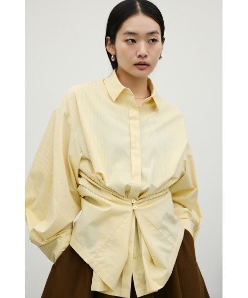 STYLEMIXER(スタイルミキサー)の「ストライプワイドカフオーバーシャツ(シャツ/ブラウス・レディース・ホワイト/ベージュ/イエロー・FREE)」の11枚目の写真