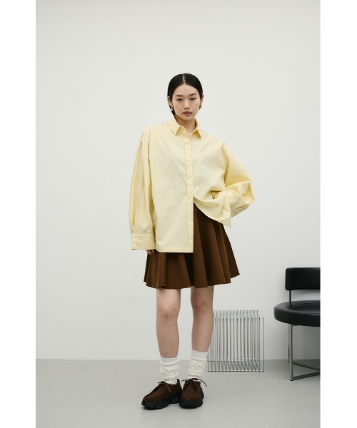 STYLEMIXER(スタイルミキサー)の「ストライプワイドカフオーバーシャツ(シャツ/ブラウス・レディース・ホワイト/ベージュ/イエロー・FREE)」の12枚目の写真