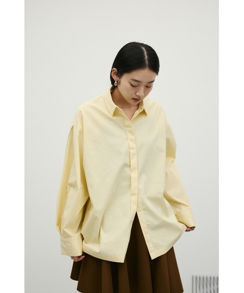 STYLEMIXER(スタイルミキサー)の「ストライプワイドカフオーバーシャツ(シャツ/ブラウス・レディース・ホワイト/ベージュ/イエロー・FREE)」の18枚目の写真