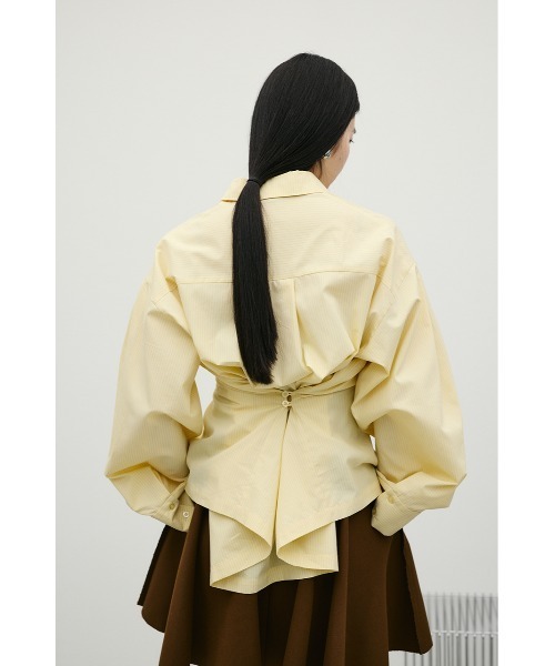 STYLEMIXER(スタイルミキサー)の「ストライプワイドカフオーバーシャツ(シャツ/ブラウス・レディース・ホワイト/ベージュ/イエロー・FREE)」の21枚目の写真