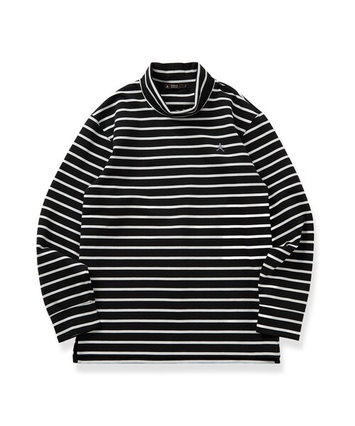 TAKEO KIKUCHI（タケオキクチ）の「【BOWLER HAT LABEL】オフタートル プルオーバージャージ（Tシャツ/カットソー・メンズ・ホワイト/ブラック/ブラック系2・04/03/02）」の4枚目の写真