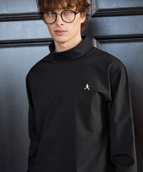 TAKEO KIKUCHI（タケオキクチ）の「【BOWLER HAT LABEL】オフタートル プルオーバージャージ（Tシャツ/カットソー・メンズ・ホワイト/ブラック/ブラック系2・04/03/02）」の9枚目の写真
