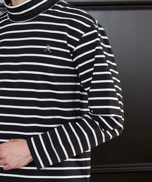 TAKEO KIKUCHI（タケオキクチ）の「【BOWLER HAT LABEL】オフタートル プルオーバージャージ（Tシャツ/カットソー・メンズ・ホワイト/ブラック/ブラック系2・04/03/02）」の21枚目の写真