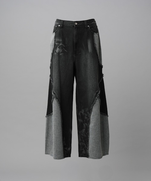 MAISON SPECIAL(メゾンスペシャル)の「《UNISEX》異素材ドッキングプライムワイドデニムパンツ/Different Material Docking Prime-Wide Denim Pants【MAISON SPECIAL/メゾンスペシャル】(デニムパンツ・メンズ・ブラック/ネイビー・0/2/1)」の17枚目の写真