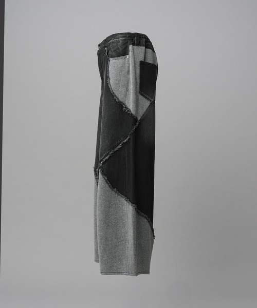 MAISON SPECIAL(メゾンスペシャル)の「《UNISEX》異素材ドッキングプライムワイドデニムパンツ/Different Material Docking Prime-Wide Denim Pants【MAISON SPECIAL/メゾンスペシャル】(デニムパンツ・メンズ・ブラック/ネイビー・0/2/1)」の18枚目の写真