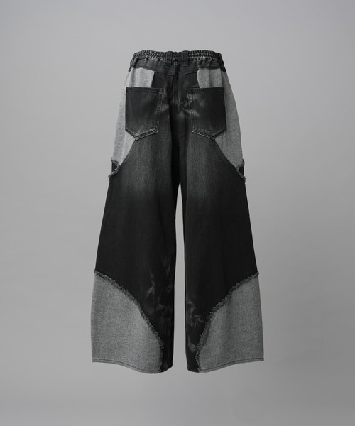 MAISON SPECIAL(メゾンスペシャル)の「《UNISEX》異素材ドッキングプライムワイドデニムパンツ/Different Material Docking Prime-Wide Denim Pants【MAISON SPECIAL/メゾンスペシャル】(デニムパンツ・メンズ・ブラック/ネイビー・0/2/1)」の19枚目の写真
