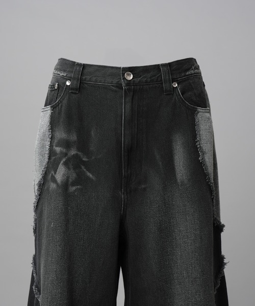 MAISON SPECIAL(メゾンスペシャル)の「《UNISEX》異素材ドッキングプライムワイドデニムパンツ/Different Material Docking Prime-Wide Denim Pants【MAISON SPECIAL/メゾンスペシャル】(デニムパンツ・メンズ・ブラック/ネイビー・0/2/1)」の20枚目の写真